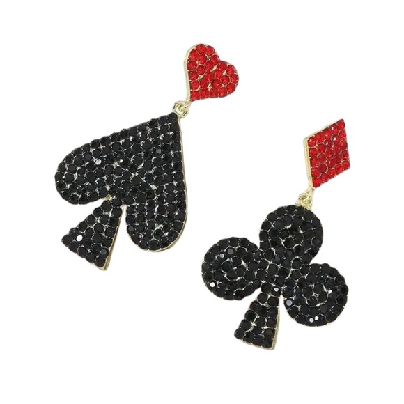 Playing Card Earrings S1086 - Picture 1 of 3